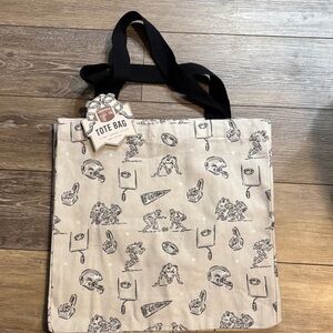 Football Print Tote Bag